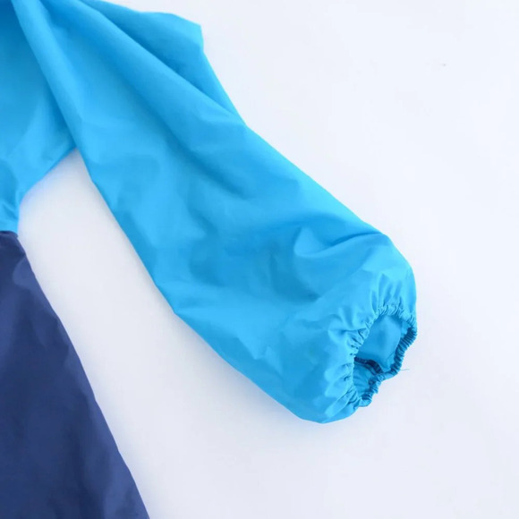 Vintage Pch Teal Navy Waterproof Nylon Hooded Half Zip Windbreaker Jacket G/L - Picture 4 of 10